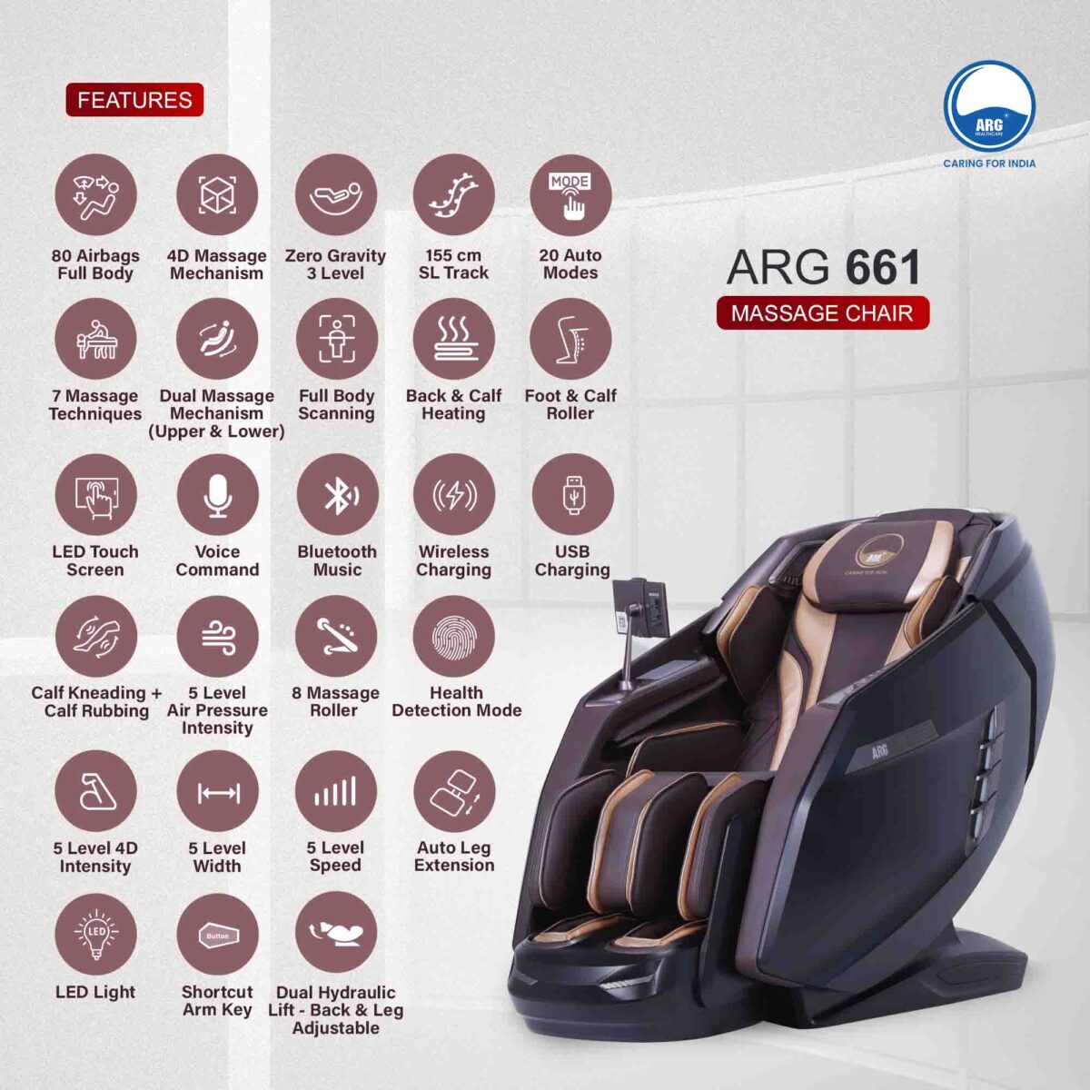 4D Luxury Massage Chair 661 - Image 5